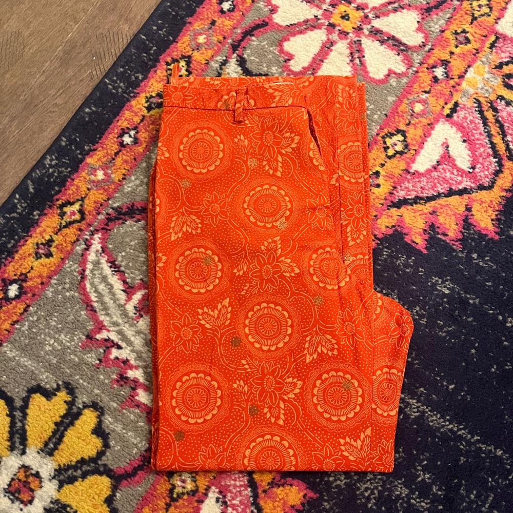 Gap Vintage Orange Patterned Chinos - image 1